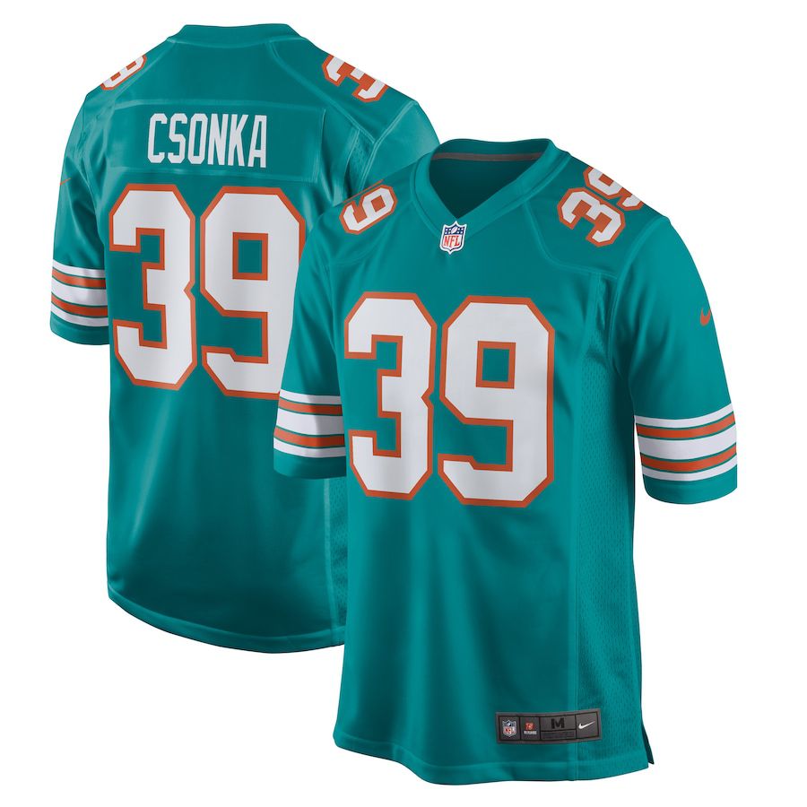 Men Miami Dolphins #39 Larry Csonka Nike Aqua Retired Player NFL Jersey->miami dolphins->NFL Jersey